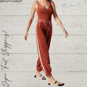 Free People FP Movement Feel Good Velour Jumpsuit
